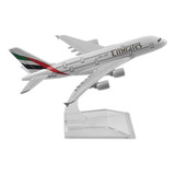 Miniatura Avião Comercial Airbus A380 Emirates