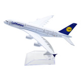 Miniatura Avião Comercial Airbus A380 Lufthansa