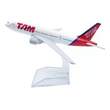 Miniatura Avião Comercial Boeing 777 Tam