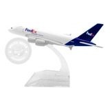 Miniatura Avião Comercial Fedex Em Metal