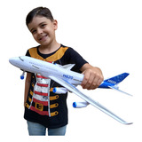 Miniatura Avião De Brinquedo Jumbo Grande Som Luz Fricção