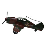 Miniatura Avião De Guerra Retro Em Lata