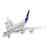 Miniatura Avião Latam A380 Fricção Som E Luzes Escala 1/300