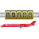 Miniatura Avião Md-83 Crossair Mcdonald's Hb-iuh 1/200 Jet-x