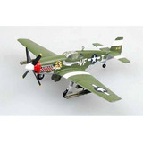 Miniatura Avião North American P-51 B/c 1:72 Easy Model Cor Verde