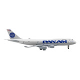 Miniatura Avião Pan Am B747 20cm Metal Colecionador