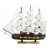 Miniatura Barco Navio Veleiro Madeira Canhões