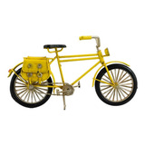 Miniatura Bicicleta Amarela 2 Bolsa Estilo