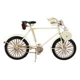 Miniatura Bicicleta Creme Estilo Retrô Vintage