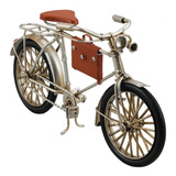 Miniatura Bicicleta Prateada Estilo Retrô Vintage