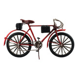 Miniatura Bicicleta Vermelha Bolsas Estilo Retrô