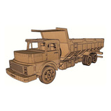 Miniatura Caminhão Cara Preta 1113 Caçamba Em Mdf.