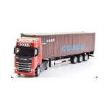 Miniatura Caminhão Scania 124 420 bicuda e Carreta Báu Rebaixado da  Cervejaria Krombacher - Herpa 1/87