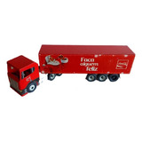 Miniatura Caminhão Coca Cola Natal Carreta Madeira 95cm Raro