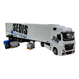 Miniatura Caminhão Mercedes Benz Actros Bau + Brinde 1:43