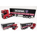 Miniatura Caminhão Scania R730 + Carreta