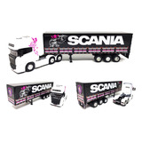 Miniatura Caminhão Scania Rosa Rainha Da