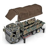 Miniatura Caminhão Tipo Scania Exército Escala 1:43 Metal