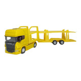 Miniatura Carreta Cegonha Scania 1/64 Welly P/ Hotwheels