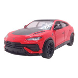 Miniatura Carrinho De Ferro Lamborghini Urus Vermelho 1/40