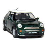 Miniatura Carrinho Mini Cooper S Metal Fricçao 12,5 Cm Verde