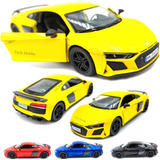 Miniatura Carro Audi R8 Coupé 2020 Abre Portas Ferro 1:36 