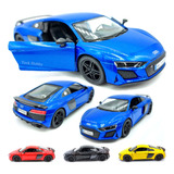 Miniatura Carro Audi R8 Coupé 2020 Abre Portas Ferro 1:36