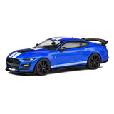 Miniatura Carro Ford Mustang Shelby Gt 500 1:43 Solido Azul