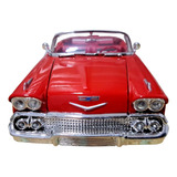 Miniatura Chevrolet Impala 1958 Conversivel 1:24 Vermelho 