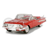 Miniatura Chevrolet Impala Conversível 1960 Vermelho 1/18