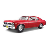 Miniatura Chevrolet Nova Ss 1970 Vermelho Maisto 1/18