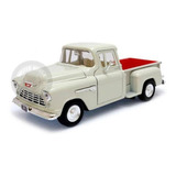 Miniatura Chevrolet Pick Up 1955 Branca 1/24 Motormax