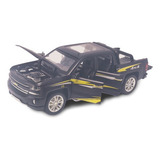 Miniatura Chevrolet Silverado Cabine Dupla 1:32 Abre 4 Porta
