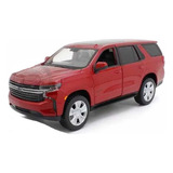Miniatura Chevrolet Tahoe 2021 Vermelha Maisto 1/26