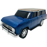 Miniatura Chevrolet Veraneio Coleção Azul 25 Cm