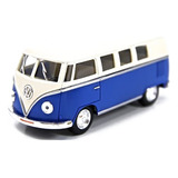Miniatura Coleção Volkswagen Kombi Azul Esc 1/32 Cor Azul