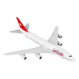Miniatura De Avião Swiss Airlines Boeing 747 Metal 16cm