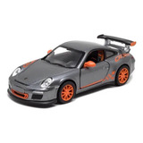 Miniatura De Carro Porsche 911 Gt3 Rs 997 2010 1/36 Kinsmart Cor Cinza