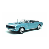 Miniatura De Chevrolet Camaro Ss 396 1967 Azul 1:18 Maisto