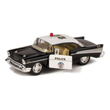 Miniatura De Coleção Chevrolet Belair 1957 Policia-metal 