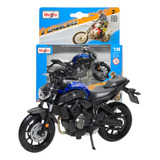 Miniatura De Ferro Moto Yamaha Mt-07 1/18 Maisto