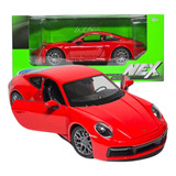 Miniatura De Ferro Porsche 911 Carrera 4s 18cm 1/24 Welly