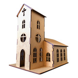 Miniatura De Igreja Em Madeira Mdf