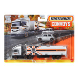 Miniatura De Metal Matchbox Convoys Caminhão + Carro Mattel