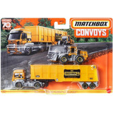 Miniatura De Metal Matchbox Convoys Caminhão + Carro Mattel