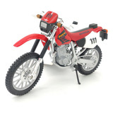 Miniatura De Moto 1:18 Cross Maisto Coleção Ferro Cor Honda Xr400r Vermelho