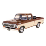 Miniatura De Pick Up Ford F-100 1970 Marrom 1:24