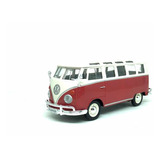 Miniatura De Volkswagen Kombi Van Samba Vermelha 1:25 Maisto