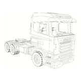 Miniatura Do Caminhão Scania R440 Em Mdf Escala 1/14