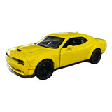 Miniatura Dodge Challenger Srt Hellcat Amarelo